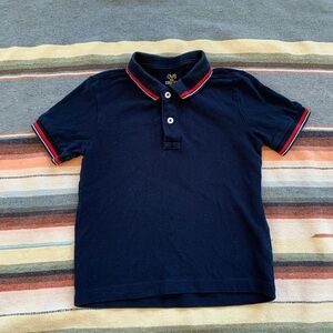 Italian Kids Navy Tipped Polo Shirt 3-4T